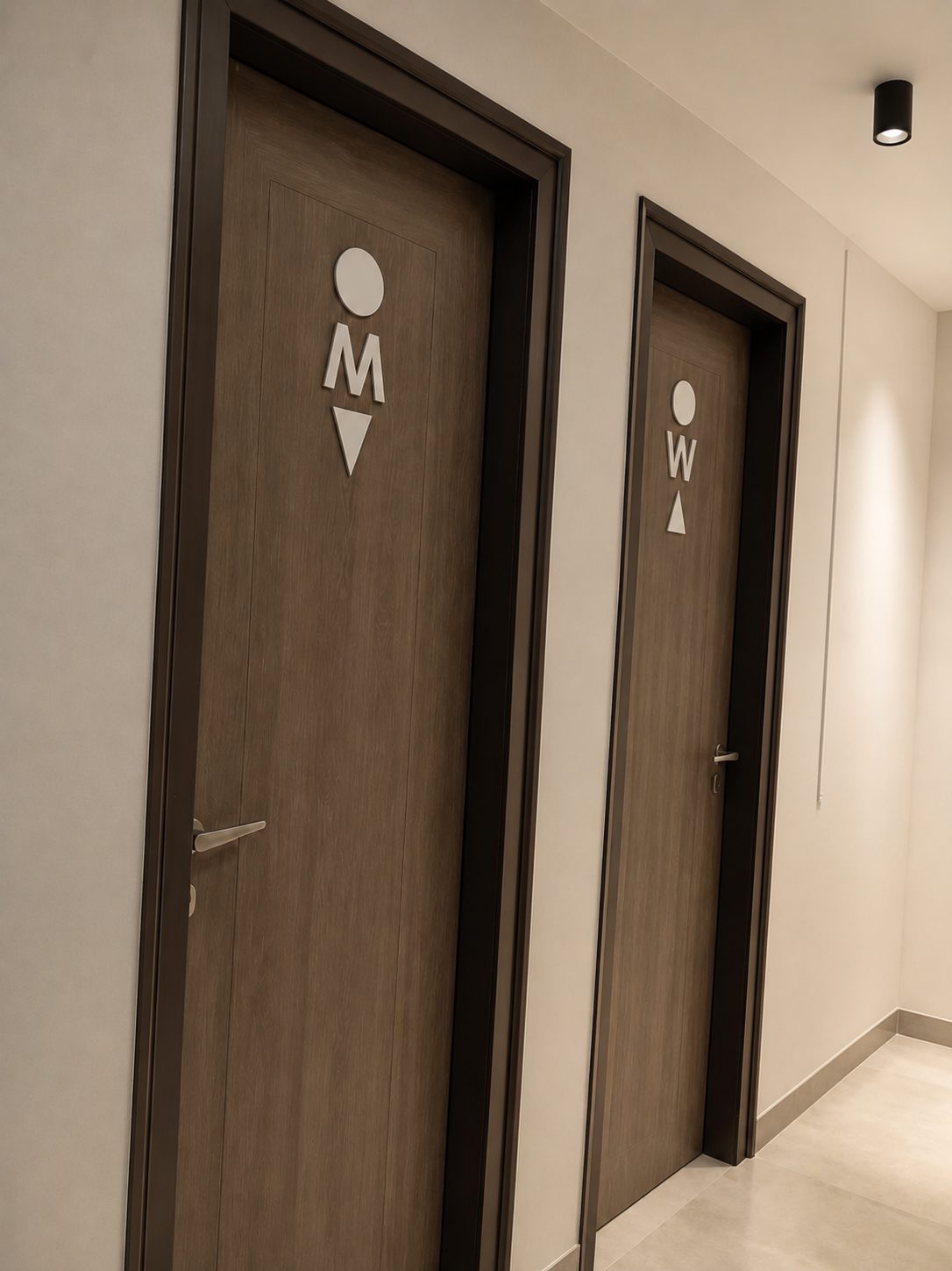 Restrooms at Divine Workspace